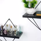 Lot de deux étagères murales noires Eropha