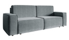 COPERTINO Canapé d'angle convertible 232 cm gris velours