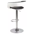 HANNAH Lot de 2 tabourets blanc / noir en similicuir