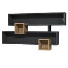 ITONDA Étagère 120 cm anthracite / noyer