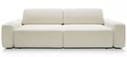 Kanapa rozkładana trzyosobowa Baleo z pojemnikiem kremowa szenil