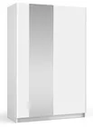 Szafa przesuwna Fiaso dwudrzwiowa z lustrem 120 cm biała
