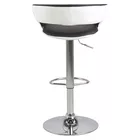 HANNAH Lot de 2 tabourets blanc / noir en similicuir