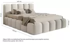 Łóżko tapicerowane 160x200 cm Cloudy II z pojemnikiem kremowe boucle stelaż metalowy