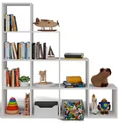 Regał schodkowy Stepi z dziesięcioma półkami 153 cm biały