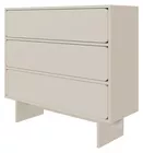 Komoda Wuwu z trzema szufladami 101 cm szarobeżowa