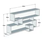 ITONDA Étagère 120 cm anthracite / noyer