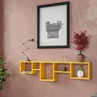 Étagère murale Amisa jaune