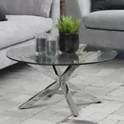 KARDEMA Table basse en verre diamètre 82 cm