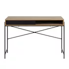 DUFFMAN Bureau industriel avec compartiment de rangement sous le plateau naturel