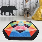 DINKLEY Tapis pour chambre d'enfant en forme de panda coloré 200 cm