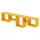 Étagère murale Amisa jaune