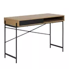 DUFFMAN Bureau industriel avec compartiment de rangement sous le plateau naturel