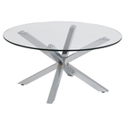KARDEMA Table basse en verre diamètre 82 cm