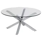 KARDEMA Table basse en verre diamètre 82 cm