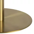 CORBINES Table basse ronde diamètre 80 cm marbre blanc sur pied laiton